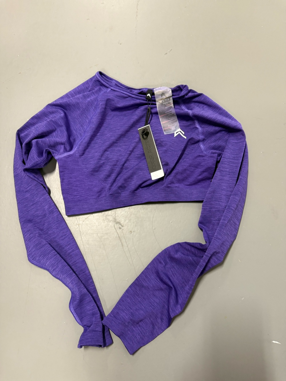 Oner Active Purple Long Sleeve Crop Top